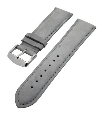 Produktbild von Uhrenarmband Kalbslederband Grau Ton in Ton 18mm Dornschließe NEU