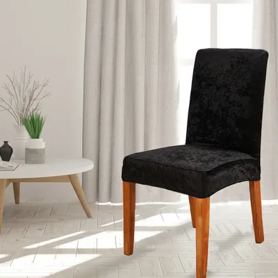 Obrázek produktu pro balení 4 Stretch židle kryt opěradla židle chránič pro jídelnu svatební banket strany (černá， 4ks）