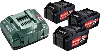 Image de Metabo Basis Set 18V - 3x Batteries 5,2Ah + Chargeur ASC 145 ( 685048000 )