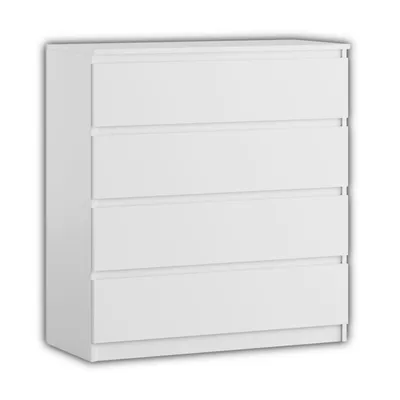 Produktbild von YUMEBLY Kommode mit 4 Schubladen | Schubladenschrank 90x97x40 cm | Für Schlafzimmer, Wohnzimmer, Kinderzimmer, Büro | Modern & geräumig | Weiß