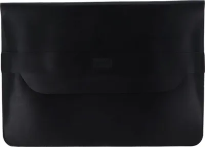 Imagen del producto de BUCKLE & SEAM Cuero funda para portátil con compartimento para ordenador portátil Terra Leather Laptop Sleeve Black