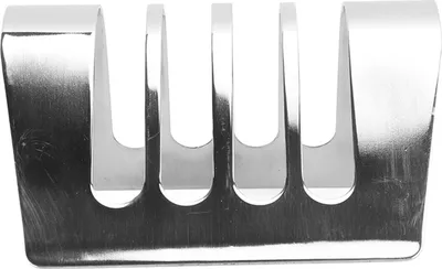 Image de Support à toasts en acier inoxydable Facile à nettoyer Vintage inoxydable Support à toasts pour boulangerie Style 2 4.84x3.03in
