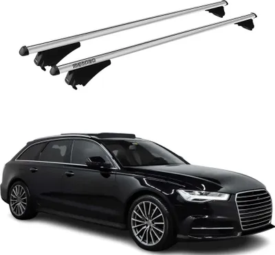 Produktbild von Menabo Dachträger Grundtäger für Audi A6 Avant 2015-2018 75kg Alu Silber 2 tlg