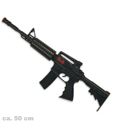 Produktbild von Spielzeug - Maschinengewehr M16 mit Licht und Sound, ca. 50 cm lang | Kostüm, SWAT, Polizei, FBI, CSI, Agent, Ermittler, Karneval