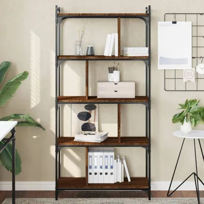 Immagine prodotto di Maison Exclusive - Libreria 5 ripiani effetto rovere marrone 76x32x158 cm Materiale ligneo