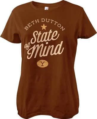 Produktbild von Beth Dutton State Of Mind Girly Tee - Medium - Brown