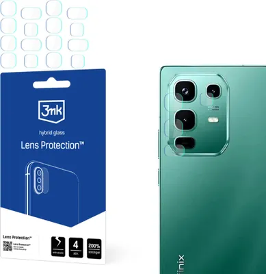 Produktbild von 3mk Hybridglas Lens Protection für Infinix Note 50 / Note 50 ProKamera Objektiv Kameralinse  0,16mm 6H (4 Stück)