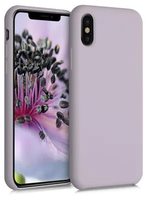 Produktbild von kwmobile Handyhülle für Apple iPhone X Hülle - Case Silikon - Kabelloses Laden - Schutzhülle Cover in Purple Cloud