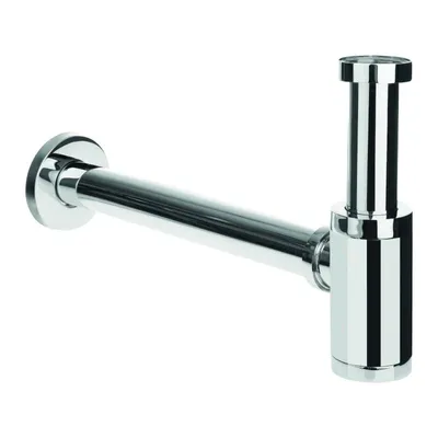 Zdjęcie produktu dla Syfon umywalkowy chromowany POLA CKS_061D, stal, do umywalek, gwint 1⅟₄", 130-220 mm wys., LAVEO, okrągły design, wysokiej jakości.