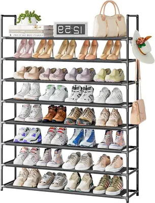 Zdjęcie produktu dla Stojak na buty 8 półek na 32-40 par butów - oszczędzający miejsce organizer na buty