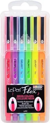 Produktbild von Feinliner Le Pen Flex Neon 6 Stück (Feinliner)