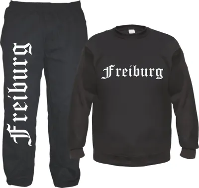 Produktbild von Freiburg Jogginghose und Sweat im Set - Jogginganzug XL Schwarz