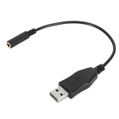 Zdjęcie produktu dla Adapter audio USB-A na 3,5 mm – zewnętrzna karta dźwiękowa USB, cyfrowy adapter dźwiękowy do komputera PC, laptopa, PS4, PS5, komputera stacjonarnego