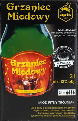 Produktbild von Grzaniec Miodowy-Trojniak-Honig (Drittel) 3L | Honigwein