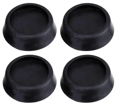 Vibrationsdämpfer für Waschmaschine, 4 Stück, schwarz, Gummi
