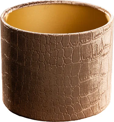 Produktbild von Samtlampenschirm Krokodil Design mit Goldener Innenseite 18 18 14