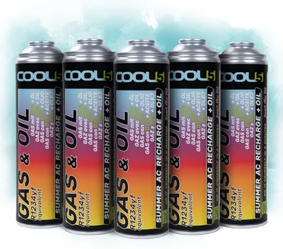 Produktbild von Cool5 5x 2-in-1 Klimaanlagen-Kältemittel-Set, R1234yf-Ersatz