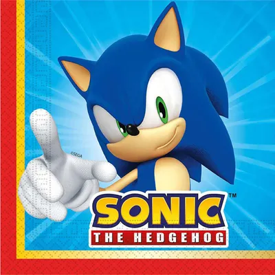 Immagine prodotto di Sonic Speed - Tovaglioli per feste - 20 pezzi - 33 x 33 cm circa