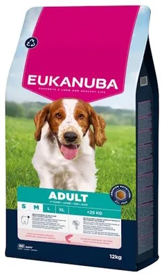 Productafbeelding van Eukanuba Adult Small&Medium Breed Zalm 12 kg