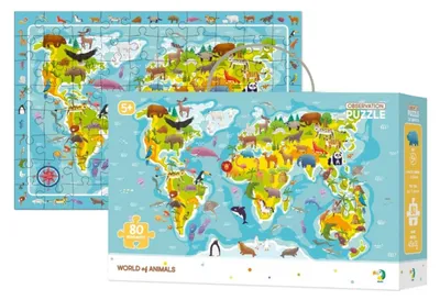 Produktbild von DoDo Puzzle - Welt der Tiere 80 Teile