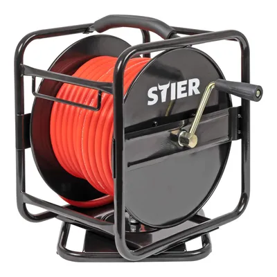 Produktbild von STIER Druckluft Schlauchtrommel inkl. Wandhalterung, Druckluftschlauch SBT-30, max. Druck 20 bar, Ø 8 mm, ausziehbare Länge 30 m, einfaches Aufwickeln