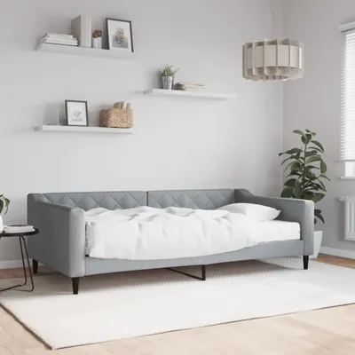 Immagine prodotto di Maison Exclusive - Divano letto con materasso grigio chiaro 100x200 cm in tessuto