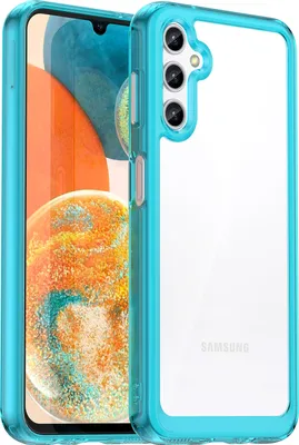Produktbild von Galaxy A14 Hülle, Klar Rückseite Stoßfeste TPU Silikon Bumper Schutzhülle für Samsung Galaxy A14 5G / 4G Hellblau