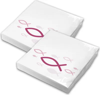 Produktbild von itenga Servietten Fisch PINK 30 x 30 cm 3-lagig 40 Stück