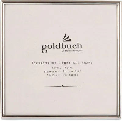 Image de Cadre photo en métal Goldbuch, finition argentée brillante, dimensions 15x15 cm