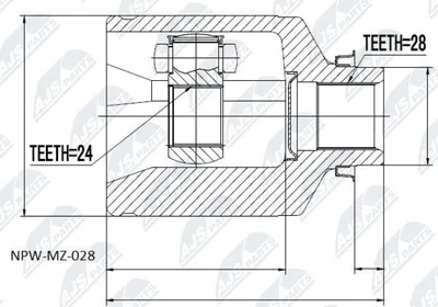 Produktbild von NTY Gelenksatz Antriebswelle Vorne Rechts für MAZDA 5 (CR19) NPW-MZ-028