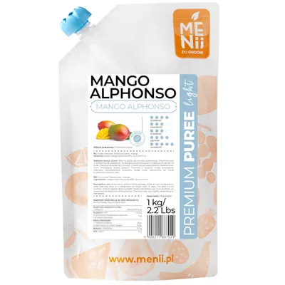 Produktbild von Menii Mango Püree 1kg - Mangopüree ohne Zuckerzusatz - Fruchtpüree Desserts