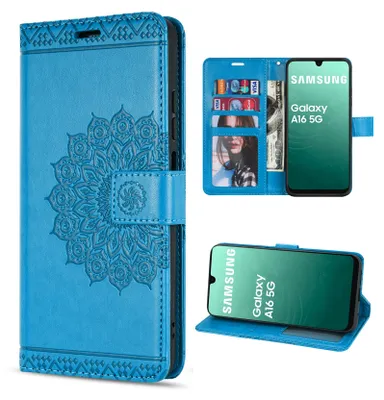 Produktbild von Handy Tasche für Samsung Galaxy A16 Hülle Handyhülle Klapphülle Wallet Case in Blau