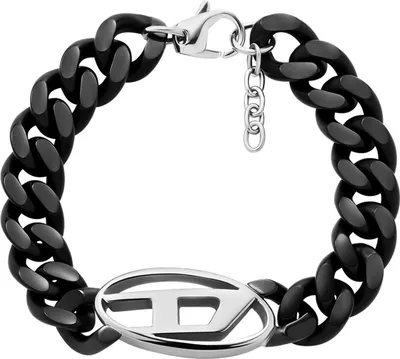 Produktbild von Armbanden   Kettenarmband Diesel Schwarz   Kollektion Oval D Logo - mann