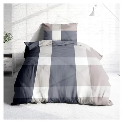 Produktbild von Premium Bettwäsche 135x200 + 80x80 cm - Kariertes Design