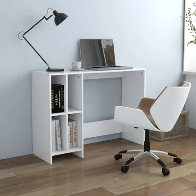 Produktbild von vidaXL Computertisch Weiß 102,5x35x75 cm Holzwerkstoff - Schreibtisch - Schreibtische - Computertisch - Computertische