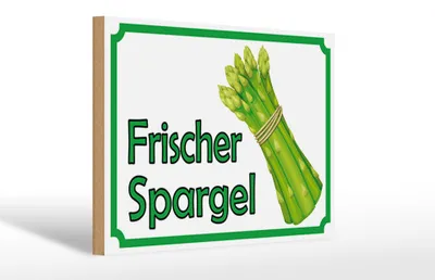 Produktbild von Holzschild Hinweis 30x20cm frischer Spargel Restaurant