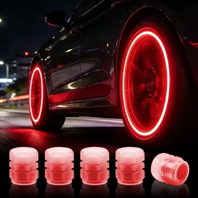 Imagen del producto de Tapas para válvulas de neumáticos, brillantes, 20 unidades, universales, a prueba de polvo, para coche y bicicleta