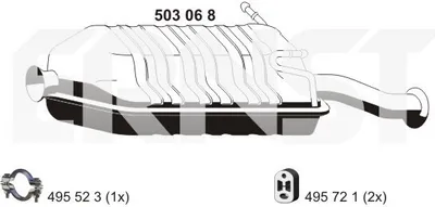 Produktbild von ERNST 503068 Endschalldämpfer für CITROËN XSARA PICASSO (N68) Auspuff