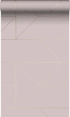 Immagine prodotto di Origin Wallcoverings carta da parati linee grafiche rosa veccho e oro 53 cm x 10.05 m