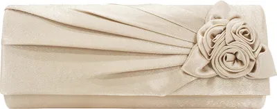 Image de Beige Femme Soirée Sacs d'embrayage en soie artificielle Parti Sacs à main de mariage de mariée Porte-monnaie avec chaîne amovible