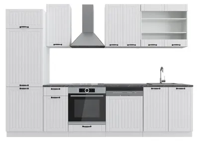Image de Cuisine Vicco Fame-Line Blanc campagne/blanc 300cm sans PT, Model 36144