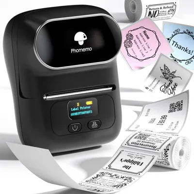 Produktbild von Etikettendrucker Thermodrucker Bluetooth-Etikettendrucker - 40 x 30 mm - Tragbar - Mit Etikett