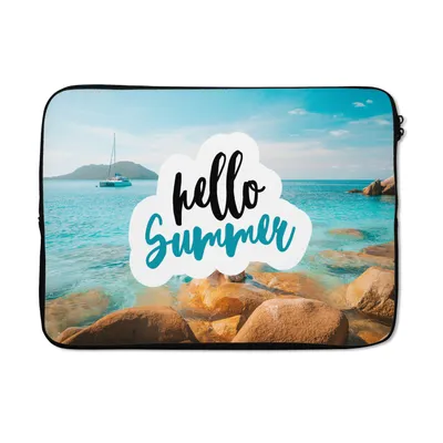 Produktbild von MuchoWow® Laptop Hülle 14 ZollSommer - Zitat - Boot - Meer Laptoptasche - Laptoptasche - Stoßsicher - Schutzhaube
