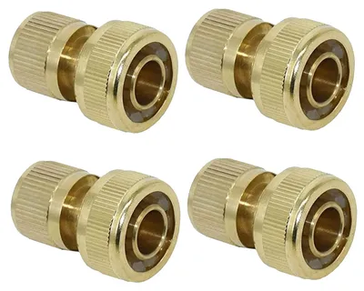 Produktbild von Messing-Schlauchverbinder 19 mm (3/4 Zoll) – Set mit 4 Stück