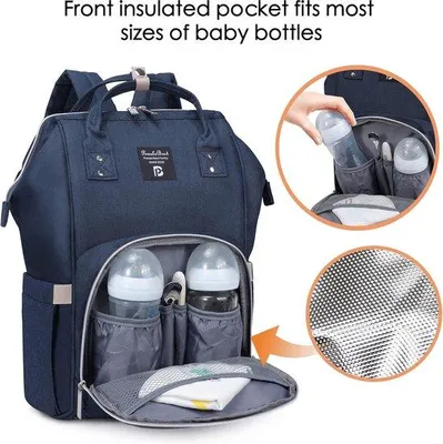 Produktbild von Famanu Wickeltasche Rucksack Große Kapazität - Multifunktional und stilvoll