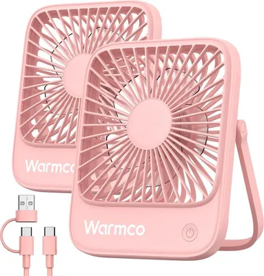 Image de Lot de 2 ventilateurs de bureau silencieux USB-C à 3 vitesses