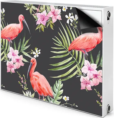 Produktbild von Magnet Verkleidung Abdeckung Heizkörperabdeckung Heizkörperabdeckung 90x60 cm  - Schwarz, Flamingo