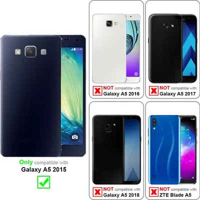 Immagine prodotto di Cadorabo custodia protettiva per Samsung Galaxy A5 2015 cover in marrone custodia del telefono cellulare custodia a libro custodia cover