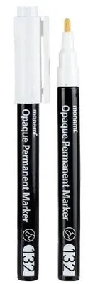Zdjęcie produktu dla Marker permanentny 132 Opaque biały (12szt) - Monami