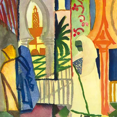 Obrázek produktu pro August Macke Art Print Obraz - V chrámovém sále, 1914 (70 x 70 cm)